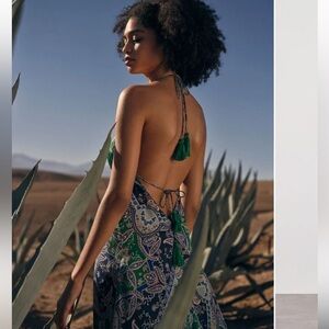 APRICOT Satin Scarf Print Maxi Dress size 6